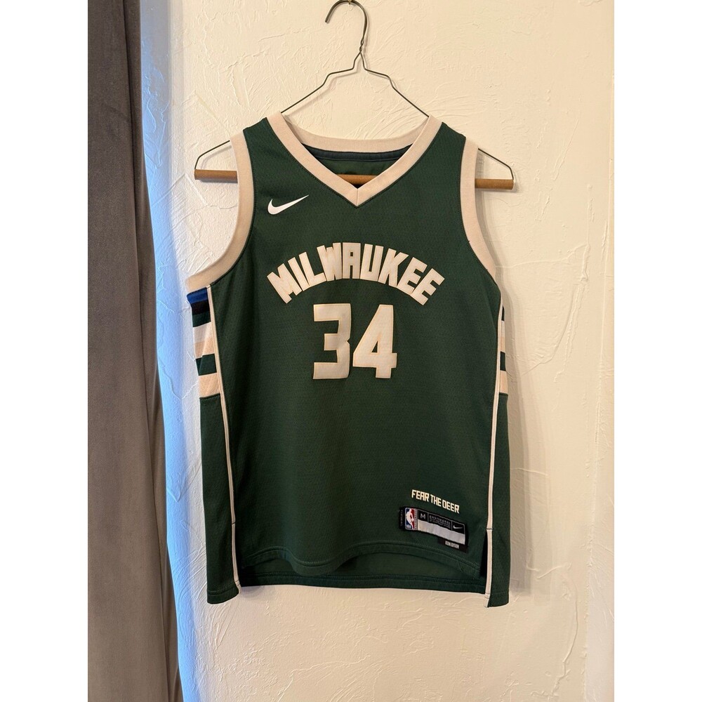 Giannis Antetokounmpo Milwaukee bucks nba Nike jersey youth medium